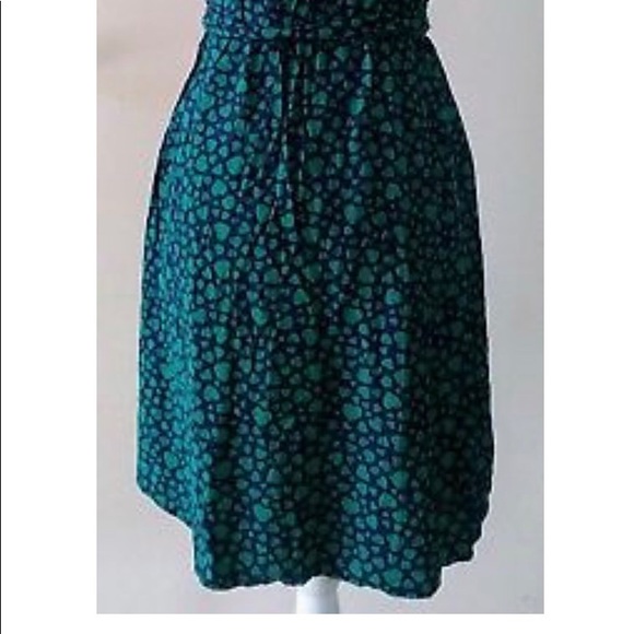 Green Heart Ruffle Collar Spring Dress - Picture 4 of 6